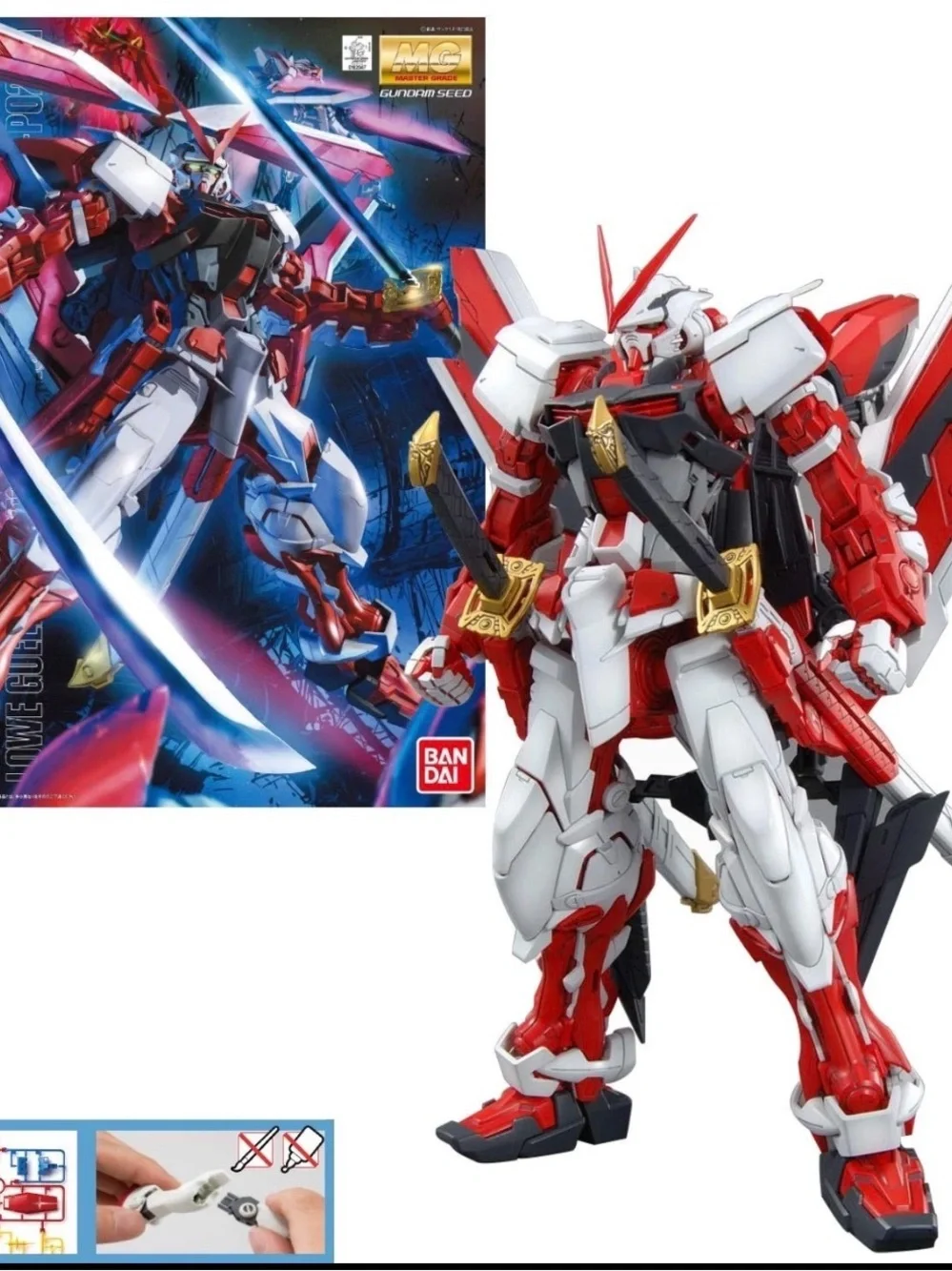 Bandai 1/100 Scale MG Gundam Astray Red Frame Kai Mobile Suit Gunpla Model Kit